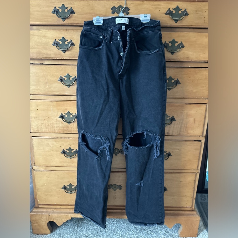 Abercrombie black jeans curve love size 26/2